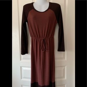 ROOLEE Cinch Waist Baseball Sleeve Maxi Dress